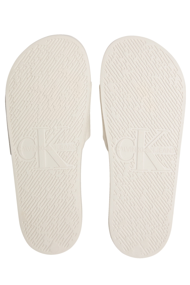 SLIDE MONOLOGO CV YM0YM01367 YBJ CREAMY WHITE/B WHITE